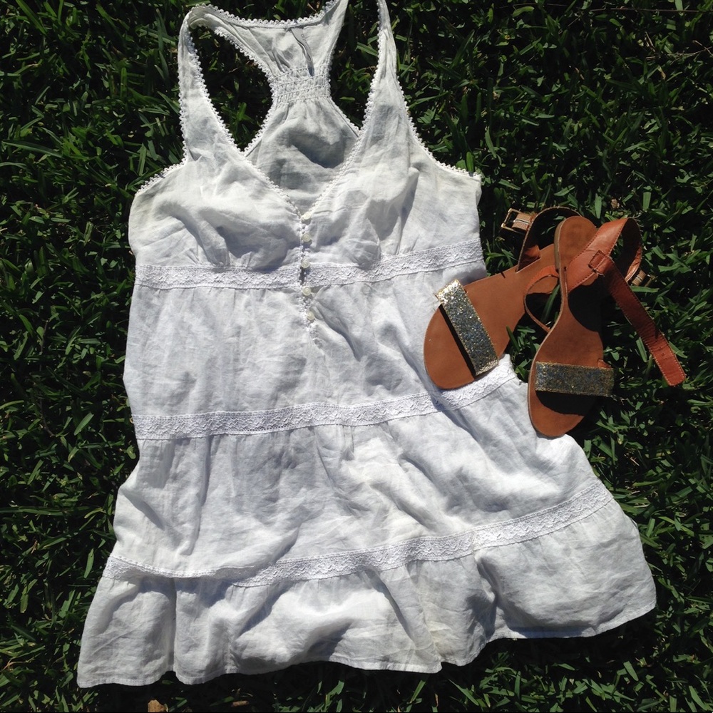 Cute white with lace tank top